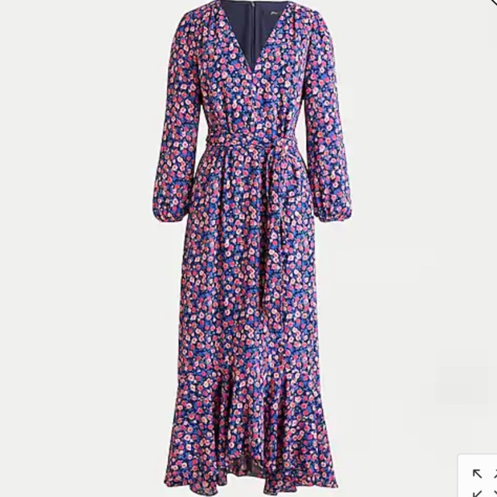 J.Crew Tie Waist Midi Dress. Size 2 EUC